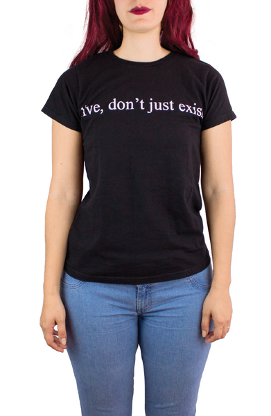 LIVE DON´T JUST EXIST BLACK TEE