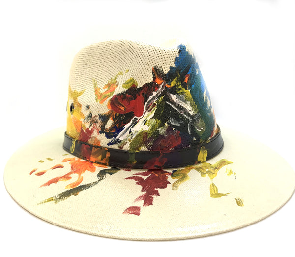 Sombrero pintado a mano "Caballo"