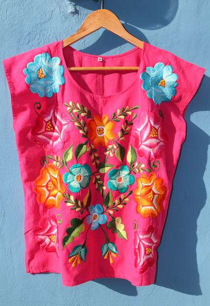 Blusa Frida Color Rosa Mexicano
