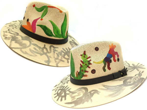 Sombrero pintado a mano "Fantasía mexicana"